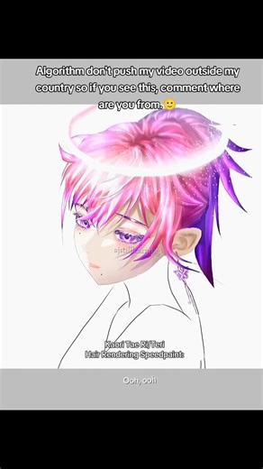 Hair Rendering speedpaint #digitalart #drawing #art #artist #speedpaint