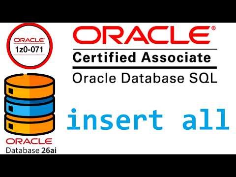 CERTIFICACION ORACLE DATABASE SQL 1Z0-071 | INSERT ALL EN ORACLE SQL (video 87)