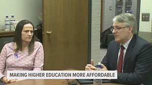 Halpin meets with Augustana's president to discuss the affordability of higher education