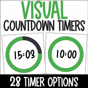Visual Timers - Green - Digital Countdown - Classroom Management Tool