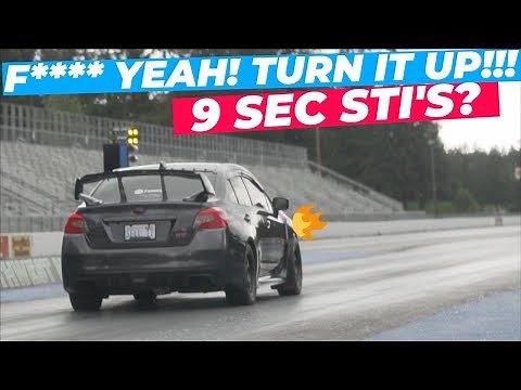 ⚠️ INSANE 900+ WHP 9 SEC SUBARU STI'S! WE GO DRAG RACING! TUNED BY BADER BUILT | TURN IT UP! 4K