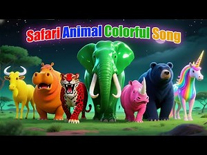 Safari Animal Colorful Song | Animal Songs | Zazzy Melody