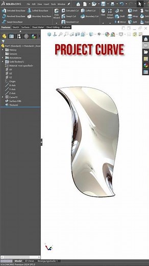 SolidWorks Commands: Project Curve