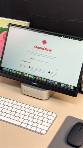 Mac mini portable touch monitor:A 15.6-inch portable monitor for “OpenClaw”.#catsights #monitor#mac