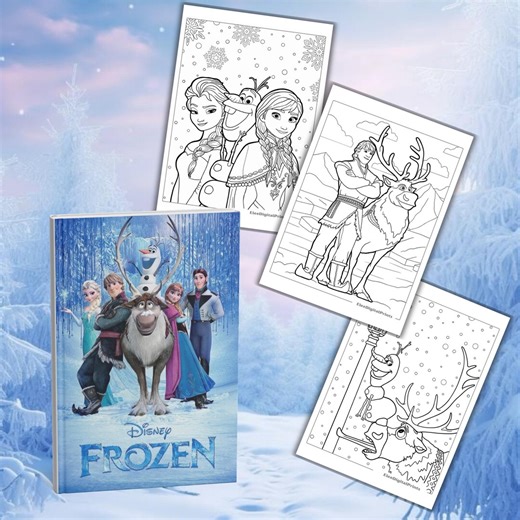 Frozen Coloring Pages 90 Printable Sheets, Elsa & Anna Coloring Book, Frozen Princess Kids Activity Pages, US Letter PDF Instant Download - Etsy