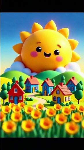 Good Morning Kids | Cute Cartoon Sun Animation | Happy Morning Wishes #shorts #morninggreetings