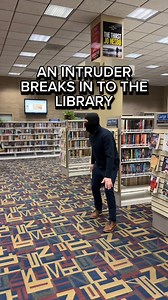 INTRUDER ALERT! An intruder breaks in to the library. Not to worry...our readers have us covered! 📚 What type of reader are you? 📖 #baytownlibrary #librarylife #libraryhumor #librarian #librarylove #booklovers #readersofinstagram #bookworm | Sterling Municipal Library