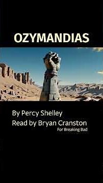 OZYMANDIAS by #percyshelley #breakingbad #bryancranston #ozymandias #king #poetry #hubris