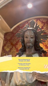 5.7K views · 2.4K reactions | Second Reading | Twenty-ninth Sunday in Ordinary Time | October 20, 2024. Second Reading: Hebrews (chapter) 4: (verses) 14 to 16 | Gospel Readings + Special Devotions for Busy People | Facebook