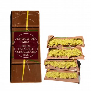 Choco De Mua Half Size Dubai Pistachio Chocolate Bar 90 grams| Viral Knafeh Pistachio Dubai Chocolate Bar | Gift for all Occasions | Dessert Gift | Luxurious Chocolate snack dessert Crunchy