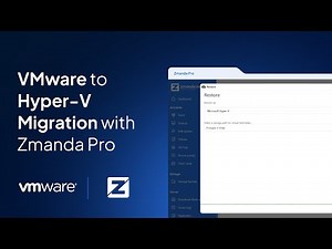 VMware to Hyper-V migration with Zmanda Pro