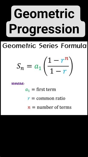Geometric Progression. | Algebra | formula of geometric progression @MathandTechbyAR