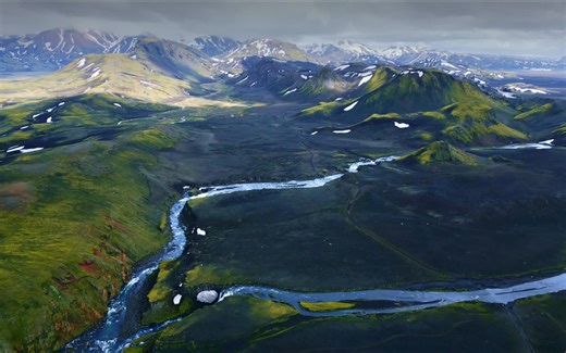 4K纯享 冰岛徒步 温泉之路 & 五石堆山口步道100km