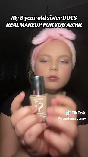 My 8-Year-Old Sister Does Real Makeup ASMR