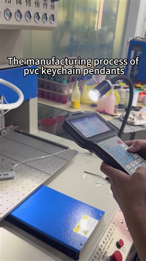 The process of #pvc #keychain pendants#machine