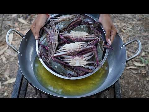 Deep Fried Crab Recipe | Crunchy Crab Cooking and Eating