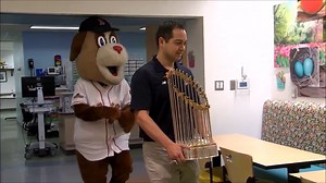 Red Sox World Series trophy showcased at Roanoke hospital