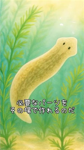 プラナリア、再生能力がチート #雑学 #一分でわかる #動物 #動物雑学 #ずんだもん #雑学ショート #不思議