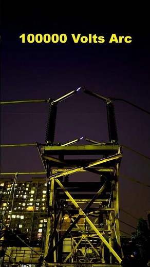 High Voltage Arcing during 110kV Disconnecting Switch Closing #shorts #highvoltage #science