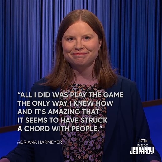 Yup, she did that 👏 Hear from Super-Champion Adriana Harmeyer on this week's episode of Inside Jeopardy!: https://linktr.ee/insidejeopardy | Jeopardy!