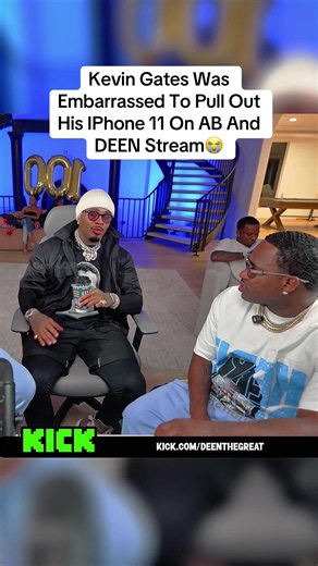 Kevin Gates Was Embarrassed To Pull Out His IPhone 11 On AB And DEEN Stream😭#adrienbroner #deenthegreat #kevingates #fyp