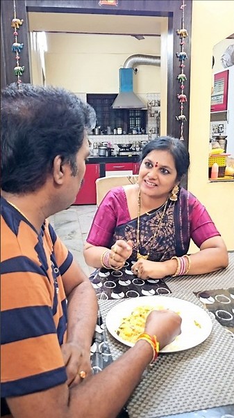 నిన్నటికి, ఇవ్వాళ్టి తేడా ఏంటి?🥰 #shorts #reels #bonding #couple #trending #love #food #emotional