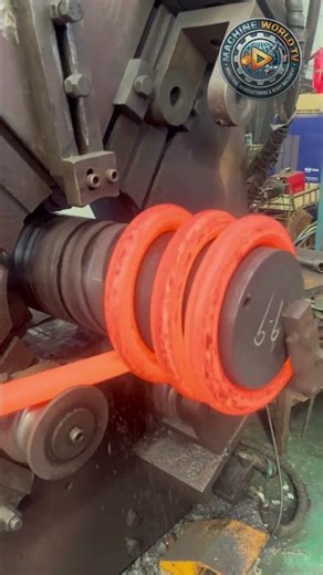 Amazing Hot Metal Spring Making Process | Satisfying Machines #shorts