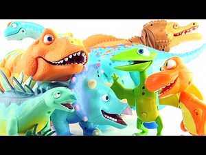 7 Dinosaur Train dinosaurs - Spinosaurus Tyrannosaurus Argentinosaurus - Colorful Dinosaur toys