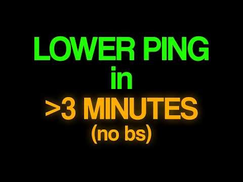 How to get lower ping in less than 3 minutes (no bs)