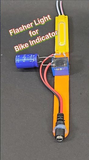 Flasher Light for Bike Indicator ❤️ Simple Electronic Circuit #scienceproject #shorts #ytshorts