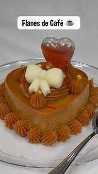 Heart-shaped flans 💖☕ Super creamy | Ideal for business (Easy and quick) SHORT