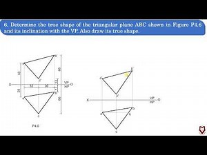 Descriptive geometry || Sheet no. 4 || Question no. 6 ||