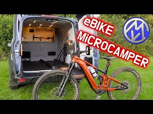 Stealth MTB campervan: I made a Ford Transit Connect into an awesome eBike Microcamper. 4K full tour