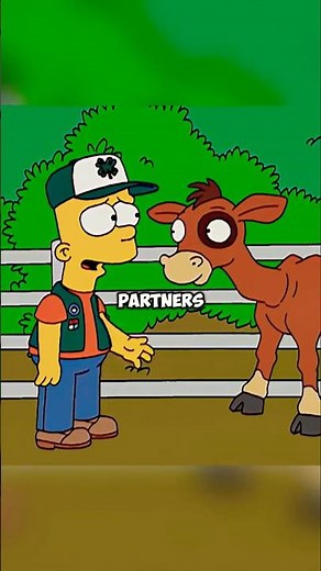 Bart Raises A Cow #simpsons #shorts