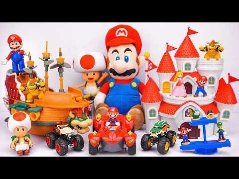 Super Mario Toys Unboxing Review ASMR 🏰 Deluxe Mushroom Kingdom Castle & Bowser's Airship Playset