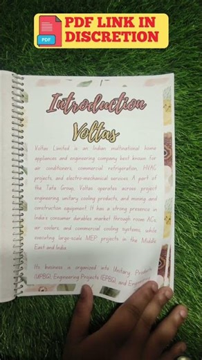 Accountancy Project File on Voltas (CBSE CLASS 12th) #project #viral #trending #schoolproject