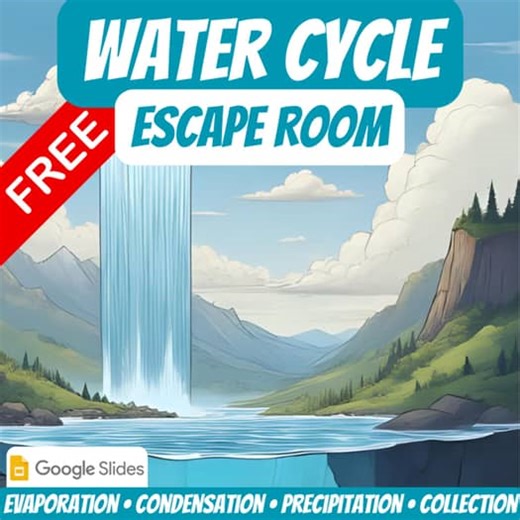 FREE SAMPLE Water Cycle Escape Room | Digital Science Activity | 4th 5th 6th