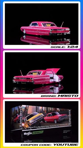 1964 Chevrolet Impala SS Lowrider Pink "Lowriders" 1/26 Diecast Model Car | Maisto