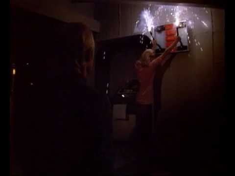 Invulnerable girl is absorbing a high voltage shock