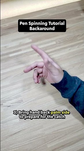 BACKAROUND pen spinning tutorial 🤚 #shorts