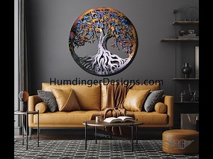 Metal Wall Art Tree of Life in Stainless Steel by Humdinger Designs