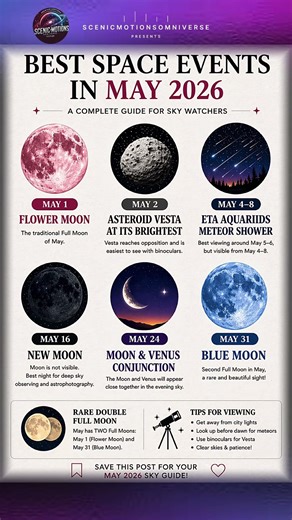 Complete Guide to May 2026 Night Sky Events 🌌 Astronomy Calendar