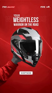 30 reactions | Feel the freedom of the road with the TVS Racing Antimatter Helmet. Engineered for minimal weight and maximum defense, it's your ideal riding partner. ✔️Only 1170 +/- gm for effortless rides ✔️DOT & ISI Certified Protection ✔️High-Impact ABS Shell ✔️UV-Resistant Finish ✔️Aerodynamic Design ✔️Efficient Ventilation System ✔️Quick-Release Visor & Chin Strap Elevate your ride. Shop the TVS Antimatter Helmet! | TVS Motor Company | Facebook