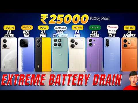 Extreme Battery Drain Test 🔋🔥 Phones Under ₹25K | Charging Test, Heating test