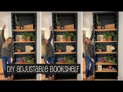 DIY Adjustable Shelf Bookcase - No Fancy Hardware