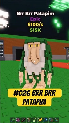 BrainrotPedia #026: Brr Brr Patapim 🌳🦍 #roblox #brainrot #stealabrainrot