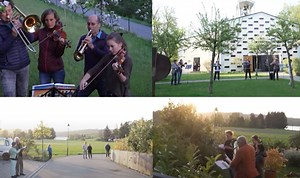 Der Posaunenchor in Ebersberg kann derzeit wegen Corona nicht gemeinsam proben oder auftreten. Doch aus der Not wird eine Tugend: Kleingruppen, meist Familien, spielen nun jeden Abend in der Stadt für die Bevölkerung . | BR24