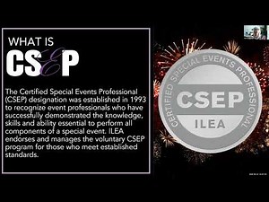 CSEP 101 Webinar Curious about becoming a Certified Special Events Professional (CSEP)? 5/22/2025
