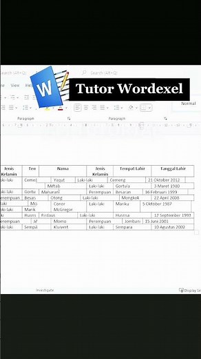 Cara Merapikan tabel di microsoft word #microsoft #microsoftword #tipsword #tutorialword #tutorial