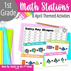 April Math Centers for 1st Grade | Spring Math Activities